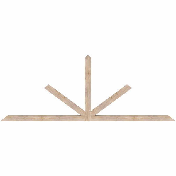 Ekena Millwork Saratoga Smooth Timber Gable Bracket, Douglas Fir, 108"W x 40"H x 3 1/2"D x 3 1/2"F, 9/12 Pitch GBW108X40X0404SAR00SDF - main